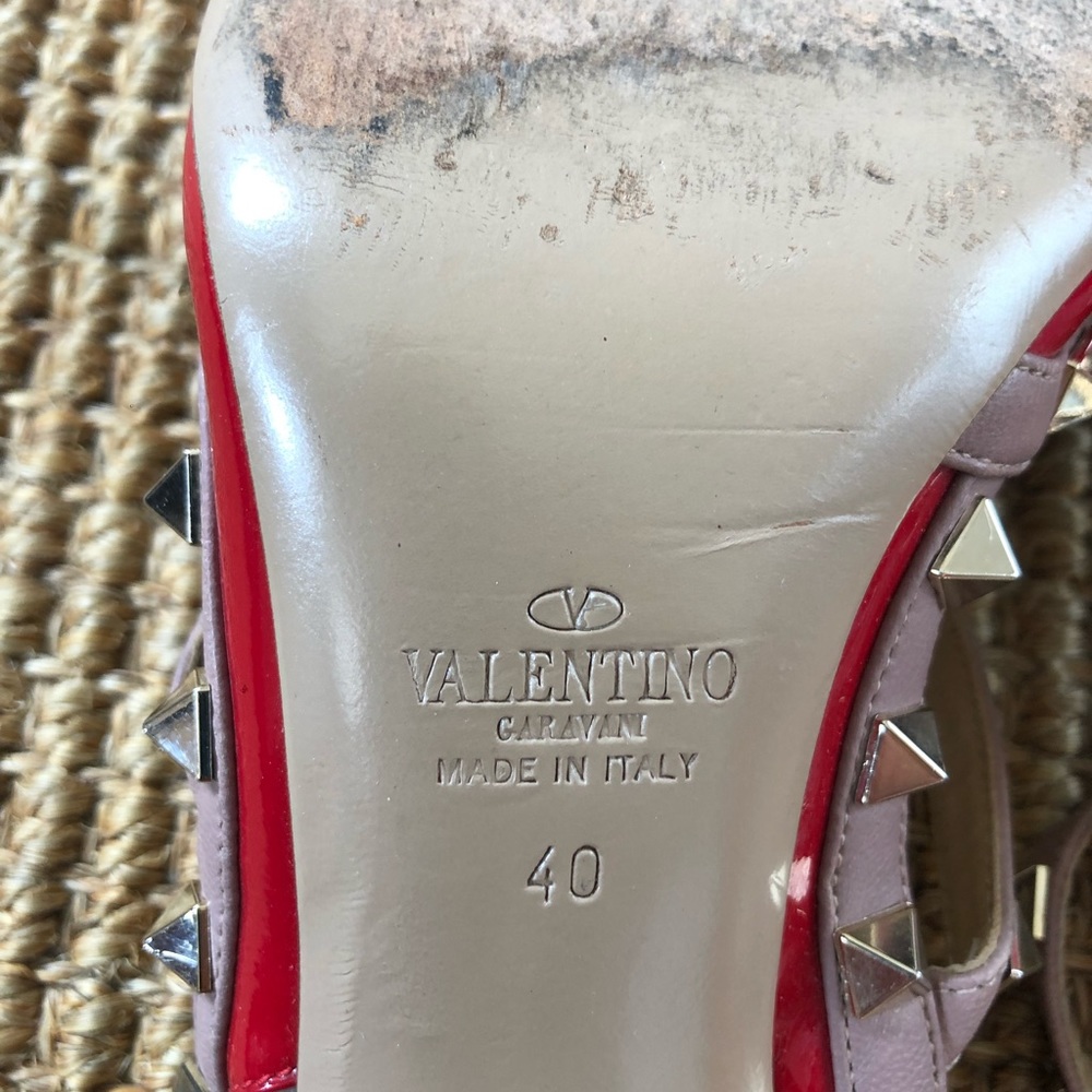Red Valentino Rockstud Heels 40 - Picture 4 of 7
